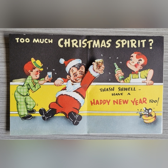 🎅🏼 RARE 1940s Vintage Funny Naughty Christmas Card - Bundle to Save $ 🎅🏼 - Picture 3 of 6